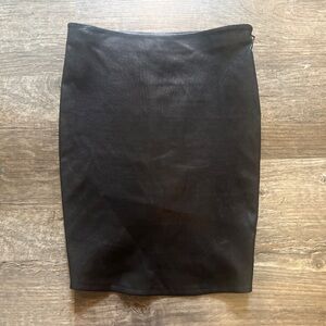 FINAL PRICE Skaist Taylor Dark Brown Lamb  Leather Pencil Skirt